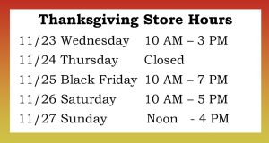 Thanksgiving Store Hours